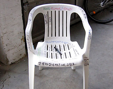 Antje Fuchs - Welt-Kunst-(Stoff)-Stuhl